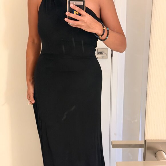 Halston Black One-Shoulder Evening Gown (New with Tags) – Size 6 - Picture 3 of 5